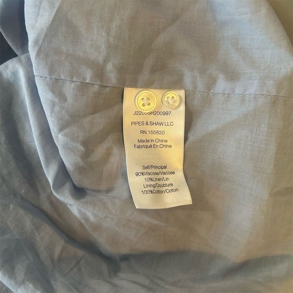 Veronica Beard Plaid Shirt Dress Tiered Ruffle Long Sleeve Button Blue Womens S - Picture 10 of 12